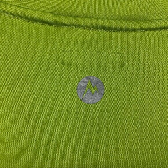 Marmot lime green ruched  sides athletic t shirt crewneck small - Picture 11 of 14